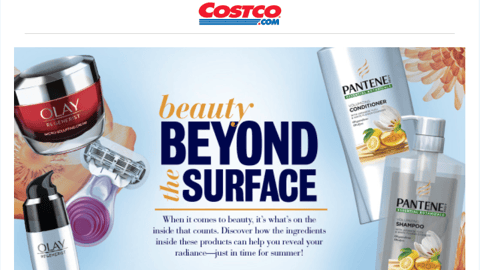 Costco P&G 'Beauty Beyond the Surface' Email Ad